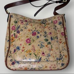 Patricia Nash Emeline Floral Tan Shoulder Crossbody Bag